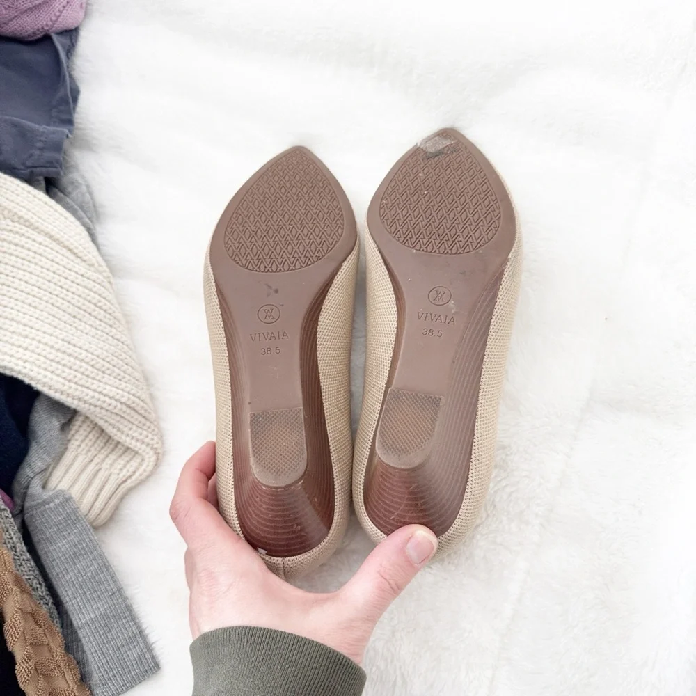 Comfort Knit Wedge Pumps - Beige